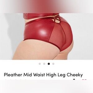 🌻Torrid pleather mid waist high leg cheeky